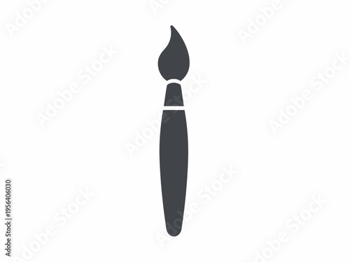 A graphic illustration of a paintbrush, a common artistic tool.