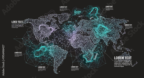 Abstract 3D visualization of financial market trends featuring dark teal waves, golden candlestick charts, and floating digital globes.