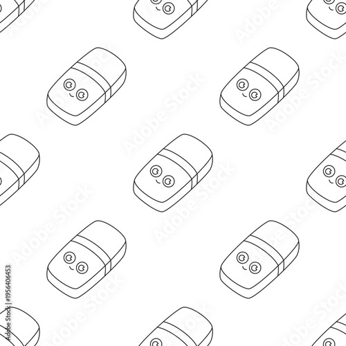 outline eraser seamless pattern