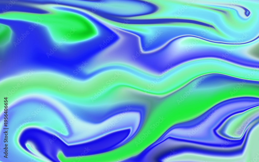 Fototapeta premium Abstract Deep Sea Blue Liquid Gradient Background with Vibrant Neon Blue and Cyan Waves
