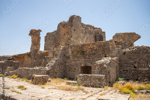 Ruins of a Roman villa in Bulla Regia, outside of Jendouba, Tunisia