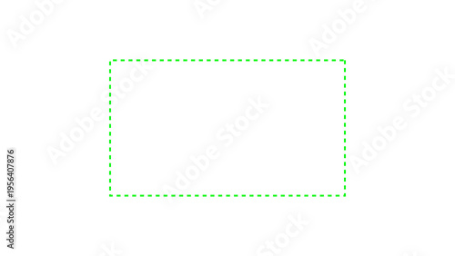 A simple and clean dashed rectangle frame with empty copy space, Dotted line rectangle frame icon on transparent background. selection box outline, border frame dotted line icon on isolated screen.