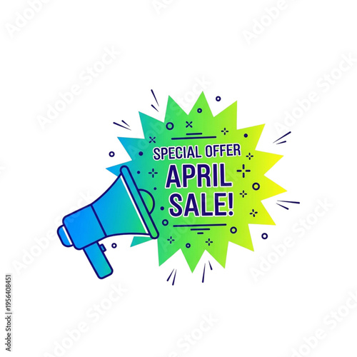 best choice label special offer April sale!  vector icon