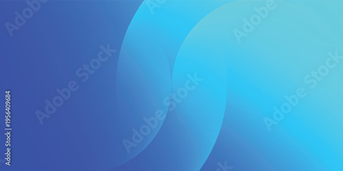Abstract background with radiant electric blue and vibrant cyan dual circular curve gradient eps10