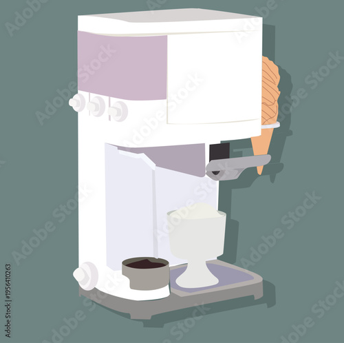 ice cream makerice cream machine vector illustration