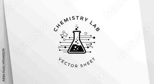 Bubbling laboratory flask symbolizes chemical reaction within a science.
