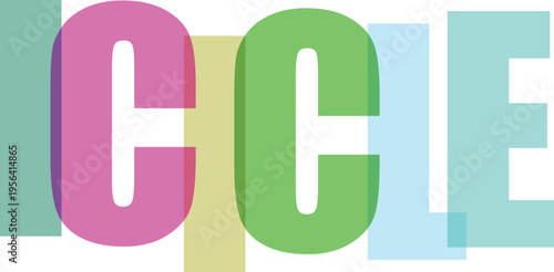 Multicolored Letters Forming Ice white background