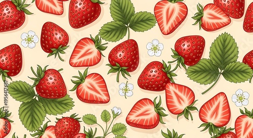 Strawberry Delight - A Sweet and Fruity Pattern.