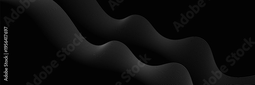 The black background features thin, curved lines in gold and white that run horizontally, giving the image a luxurious and slightly moving look. This piece feels elegant and easy on the eyes