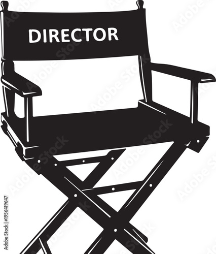 Iconic director chair symbolizing film and movie production leadership