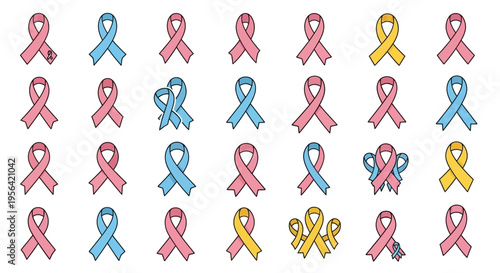 Colorful Ribbons for Awareness and Support.