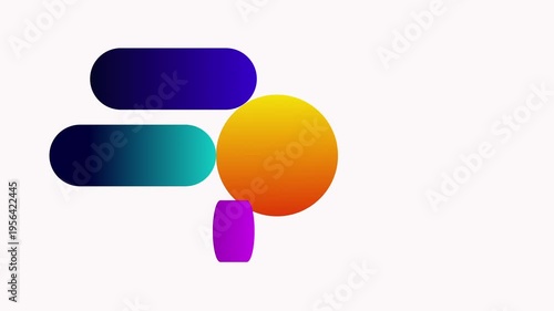 Colorful Gradient Infographic Flowchart Animation Light Mode Modern Business Process Marketing Presentation Background High Resolution