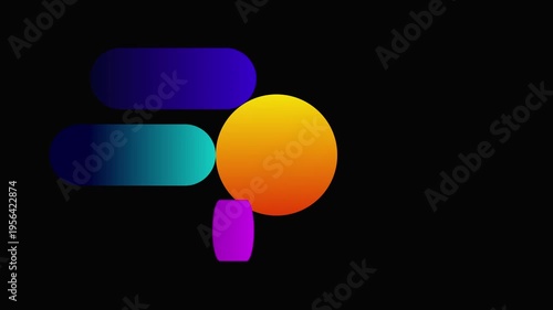 Colorful Gradient Infographic Flowchart Animation Modern Business Process Marketing Presentation Background High Resolution Loop