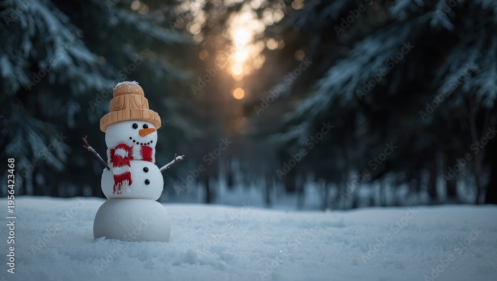 Obraz premium Forest snowman