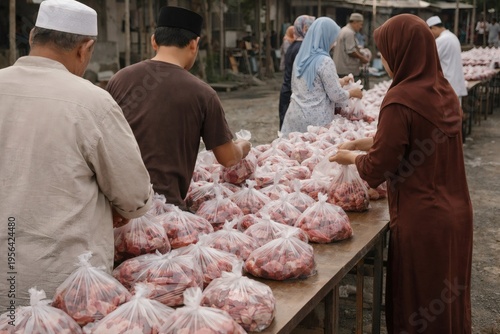 Qurban Meat Distribution Activity During Eid al Adha in Local Community