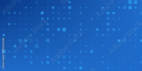 Blue Tech Finance Fintech Background Abstract Pixel Pattern. Abstract Business Tech Science Vector Backdrop.