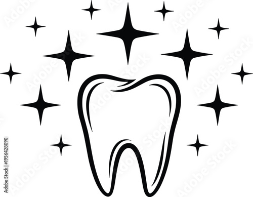 Cartoon style dental hygiene illustration featuring toothpaste tube with tooth symbol and toothbrush with bristles, oral care health cleanliness routine design concept