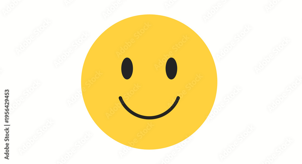 Fototapeta premium smiling face emoticon icon for social media and messaging apps