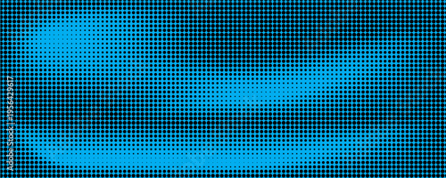Halftone arch background. Radial comic semi circle wallpaper. Black and white dotted arc gradient. Fading rough dot hemisphere concept. Grungy pop art gradation backdrop. Vector
