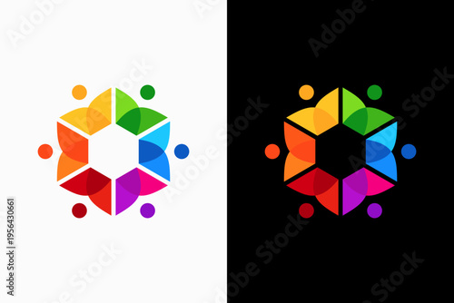 People Community Vector Logo Premium 