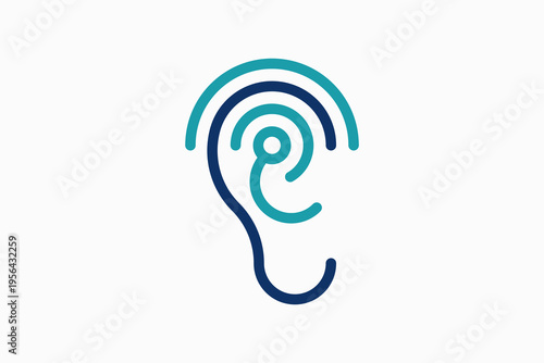 Ear Hearing Vector Logo Premium 
