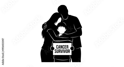 Man Holding Cancer Survivor Sign Close.