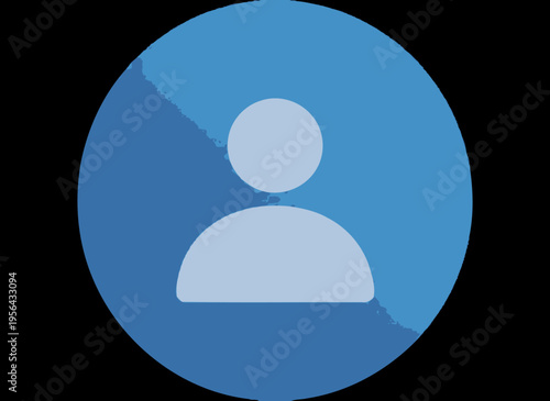 A person icon appears on a blue circle background