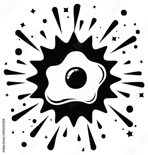 Sunnyside Up Egg Burst Graphic