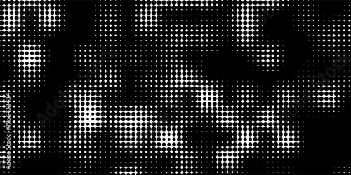Grunge halftone black and white dots texture background. Spotted vector Abstract Texture