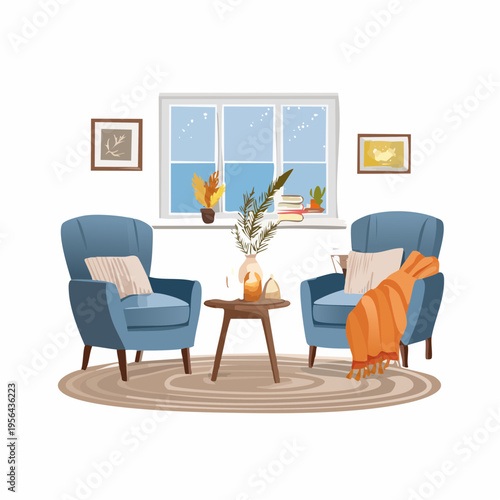 Gemütliche Leseecke mit warmem Kerzenlicht und weichen Textilien