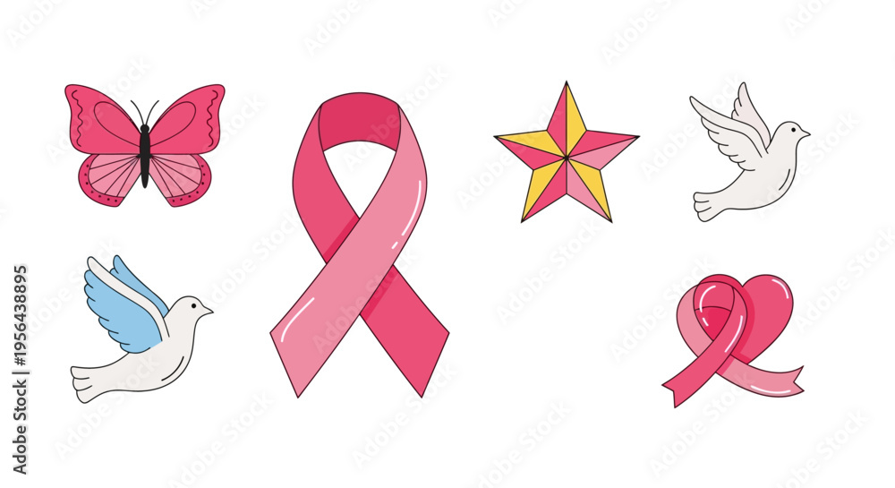 Fototapeta premium Pink Ribbon Breast Cancer Awareness Symbol.