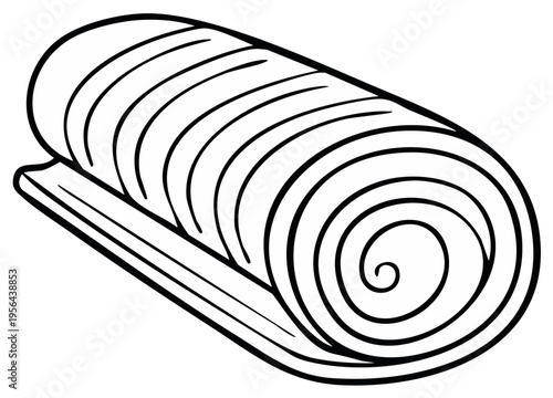 Rolled Up Sleeping Bag Icon Outline Simple Line Drawing