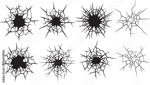 Cracked glass effects