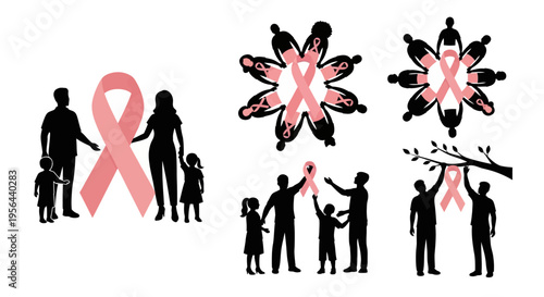 Pink Ribbon Symbolizing Breast Cancer Awareness.