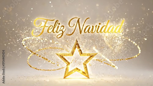 Wallpaper Mural Minimal Feliz Navidad Scene with Subtle Christmas Star Glow Torontodigital.ca