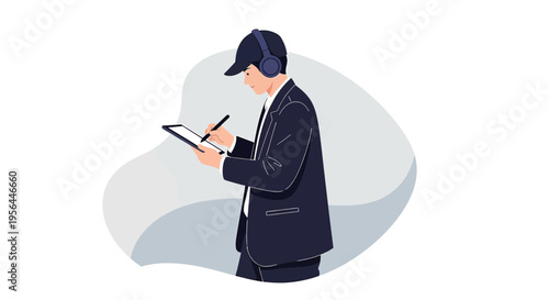 Digital innovation: A designer creates interactive experiences on a tablet with precision