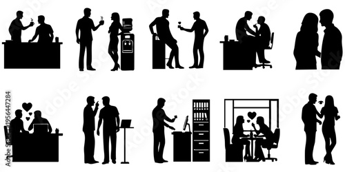 Creative Title: Dynamic Fitness Training and Wellness Lifestyle Silhouettes