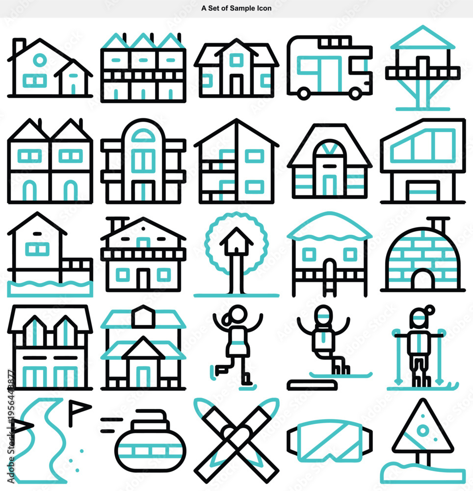 Fototapeta premium real estate icons