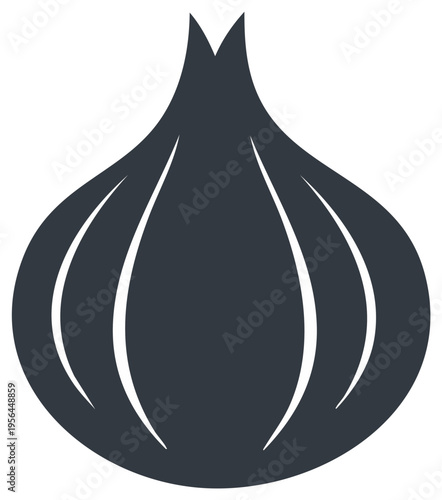 Dark gray fig fruit icon minimalist flat design vector illustration symbol