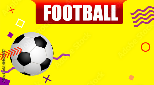 soccer ball. Soccer football, dynamic sport. yellow, black, red.  Championship final play game sport competition design. Template design. 