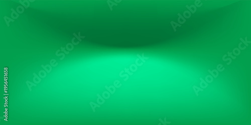 Dark green studio room. 3d backdrop for product presentation. Minimal wall scene. Showcase, promotion display. Vector illustration