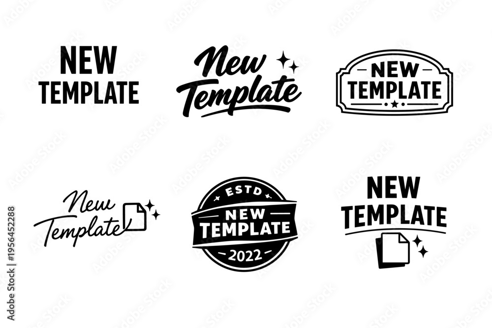 Fototapeta premium New template designs with vintage and modern styles in black and white
