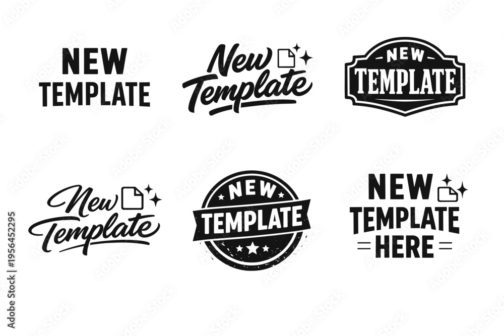 Fototapeta premium Collection of vintage-style new template logos with decorative fonts and icons