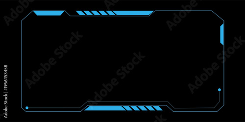 Set of Hud frame. Game stream frame. HUD user interface abstract background.