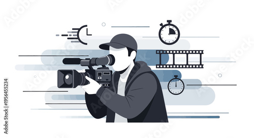 Filmmaker in Action: Capturing Moments in Time with Video Recording Device