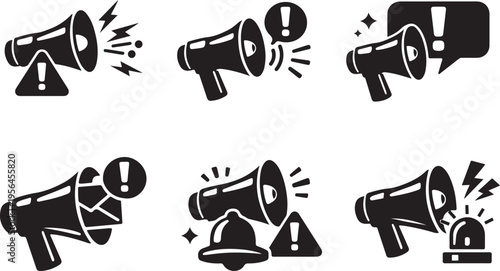 egaphone graphic for marketing promotions, alert systems and broadcast communication