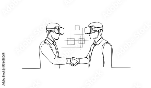 One continuous line drawing woman exercising on treadmill fitness vector illustration