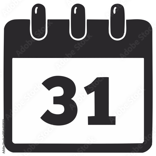 Calendar icon with the number 31 representing a date, event, or deadline
