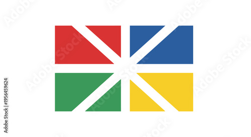 Abstract Square Logo with Red, Blue, Green, and Yellow Colors