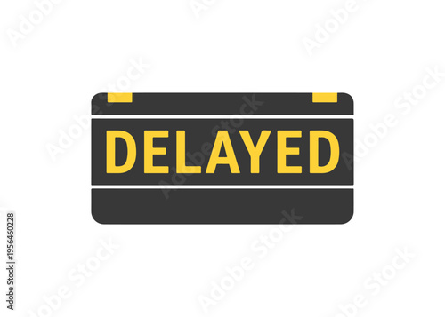 DELAYED airport board flat icon color vector, isolated
Vector flat icon, isolated on white background